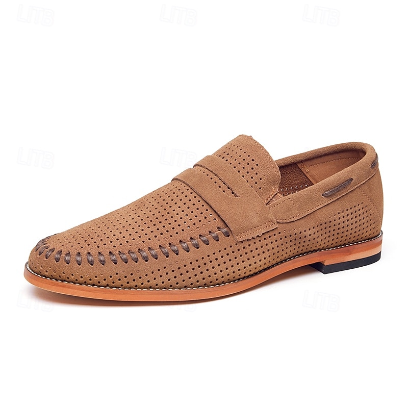 Men's Breathable Perforated Loafers – Lightweight Summer Slip-On Shoes for Vacation Evenings, Outdoor Dining & Resort Casual Wear 2026 - $54.99 –P8