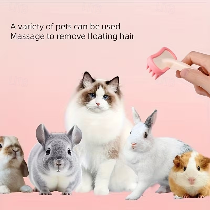 3pcs Rabbit Comb Silicone Small Pet Comb Cat Hair Comb Brush, Guinea Pig Hair Cleaning Beauty Care Tool Beauty Trimmer Pet Bath Comb 2026 - $18.99 –P3