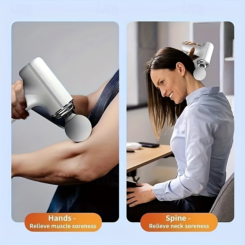 Mini Massage Gun, Deep Tissue Percussion Massager for Athletes & Home, Portable Handheld Muscle Massager with 4 Interchangeable Heads, USB Rechargeable, Quiet Power for Back Neck Shoulder Relief 2026 - $37.99 –P6