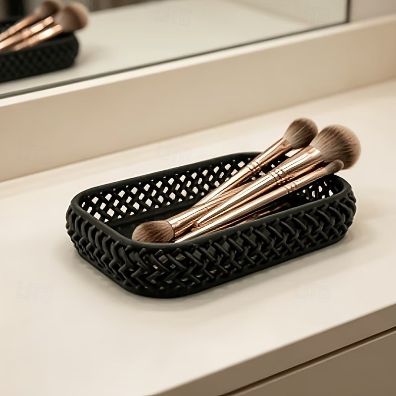 Leichtes, luxuriöses, gewebtes Ablagefach mit Hohlkammerstruktur für den Schreibtisch – Aufbewahrungsbox für Schmuck und Make-up-Pinsel auf dem Schminktisch – Ablage für Eingangsschlüssel und diverse 2026 - $15.49 –P2