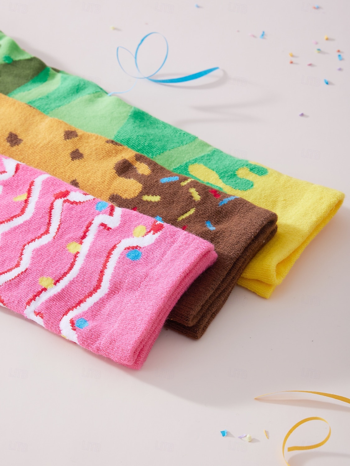 3 Pairs Novelty Donut Socks for Women Men, Funny Colorful Doughnut Patterned Cotton Crew Socks, Unique Foodie Gifts for Birthday Christmas, Creative Gag Gift for Donut Lovers, Stocking Stuffer 2026 - $17.99 –P7