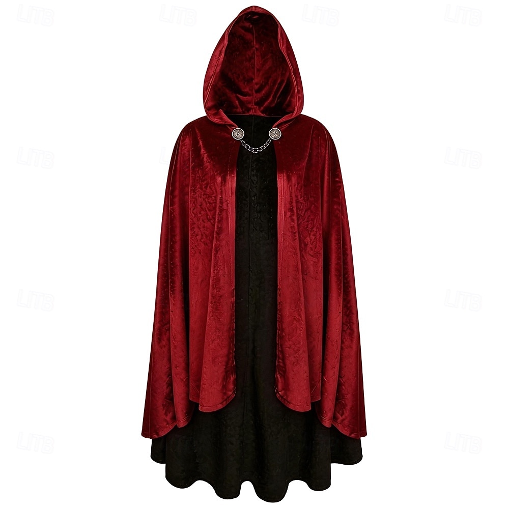 Retro / vintage Kostymer i middelalderstil Renessanse Kappe Trollmann / heks Vampyrer Alv Trollmann Kostyme Herre fantasi Halloween Karneval Maskerade Renessansemesse LARP Voksne 2026 - $45.99 –P7