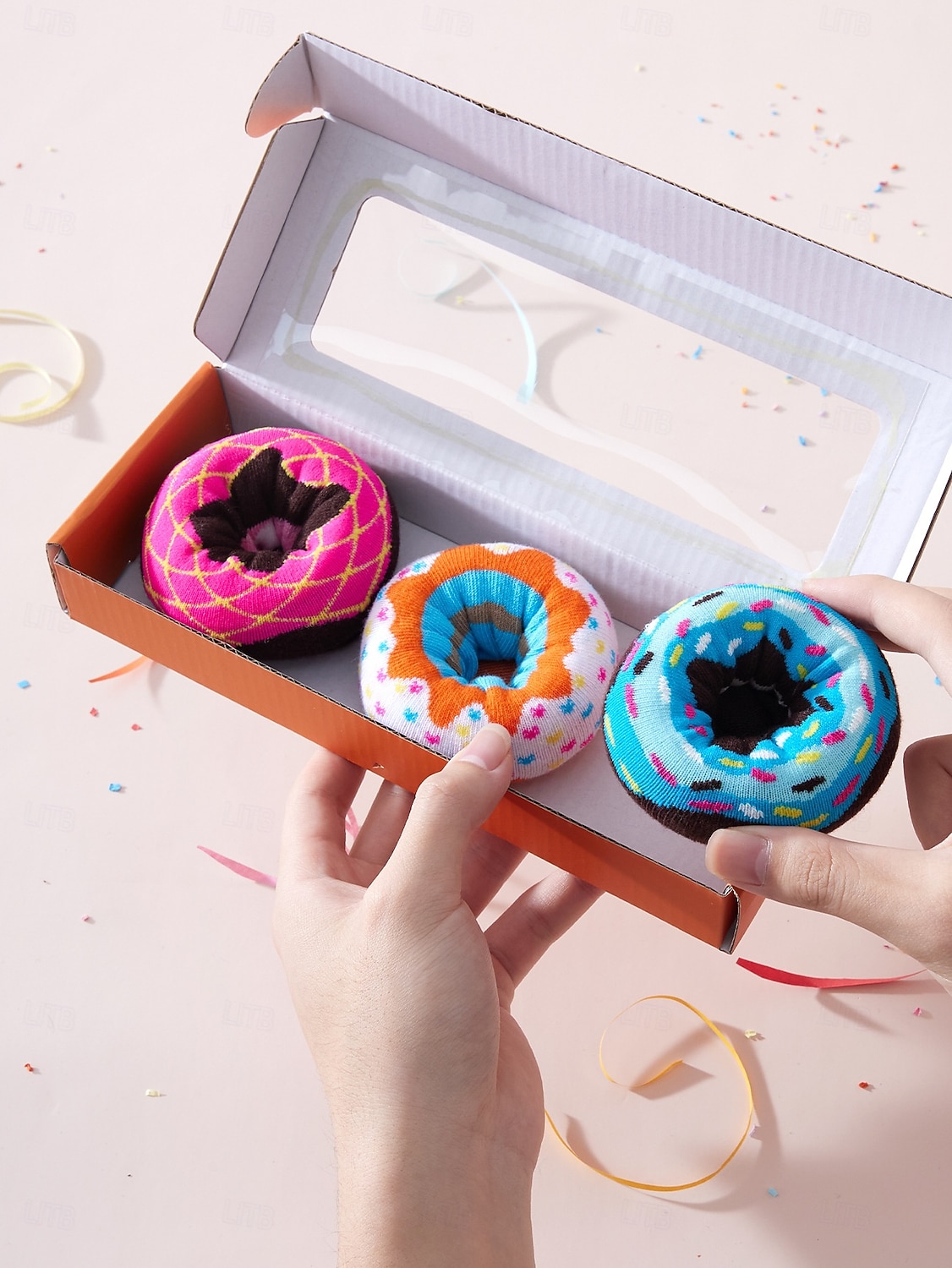 3 Pairs Novelty Donut Socks for Women Men, Funny Colorful Doughnut Patterned Cotton Crew Socks, Unique Foodie Gifts for Birthday Christmas, Creative Gag Gift for Donut Lovers, Stocking Stuffer 2026 - $17.99 –P5