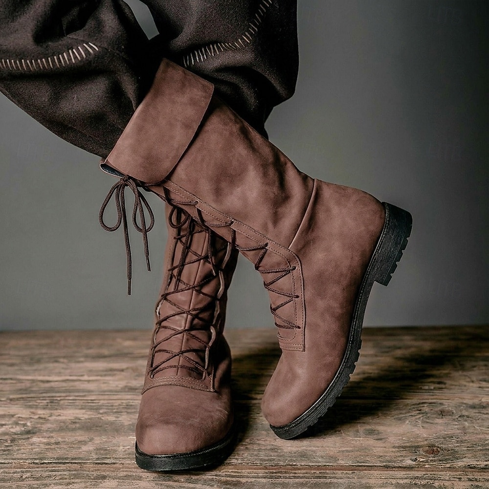 Medievale Rinascimento Scarpe Stivali al ginocchio Stivali jazz piatti Costume Per uomo Celtico Costumi da pirata Halloween Mascherata Performance LARP Fiera Rinascimentale Adulti Scarpe del 2026 a $53.99 –P4