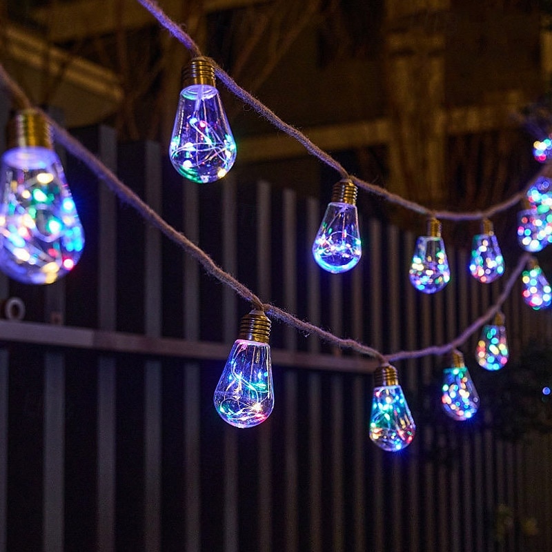 Guirnalda de luces solares de 11,6 m con 25 luces LED para camping, playa, bodas, patios, jardines, caminos, fiestas al aire libre y decoración de paisajes. 2026 - $52.99 –P10