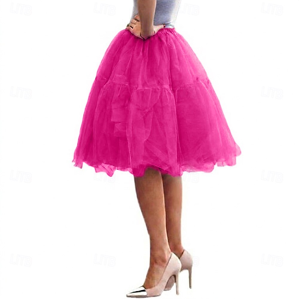 Jupe à cerceaux Tutu Sous jupe Années 1950 Rétro Vintage Princesse Adulte Femmes Bal de promo Tenue de soirée Cocktail Se déguiser de 2026 ? $37.99 –P10