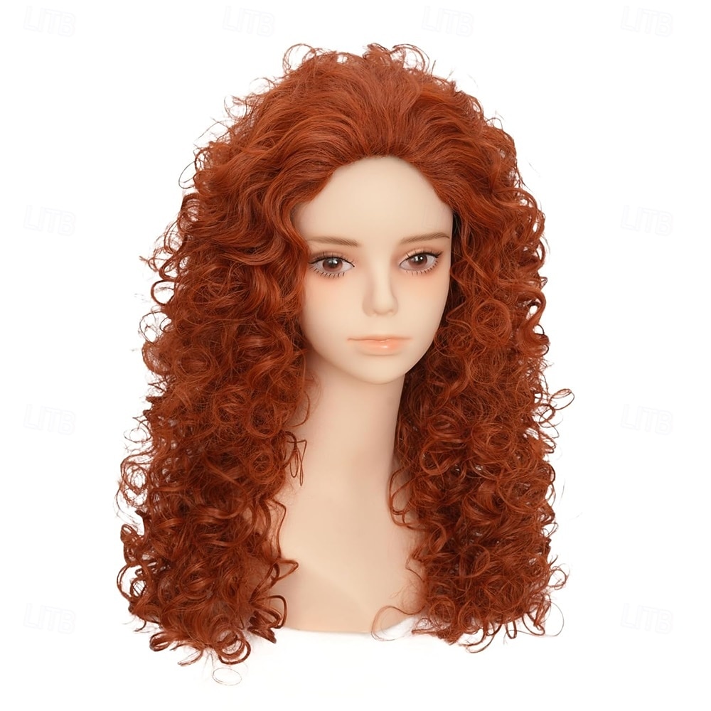 lunga parrucca riccia arancione zenzero per donna, parrucca soffice da principessa per cosplay, ideale per Halloween e feste in costume anime. del 2026 a $27.99 –P2