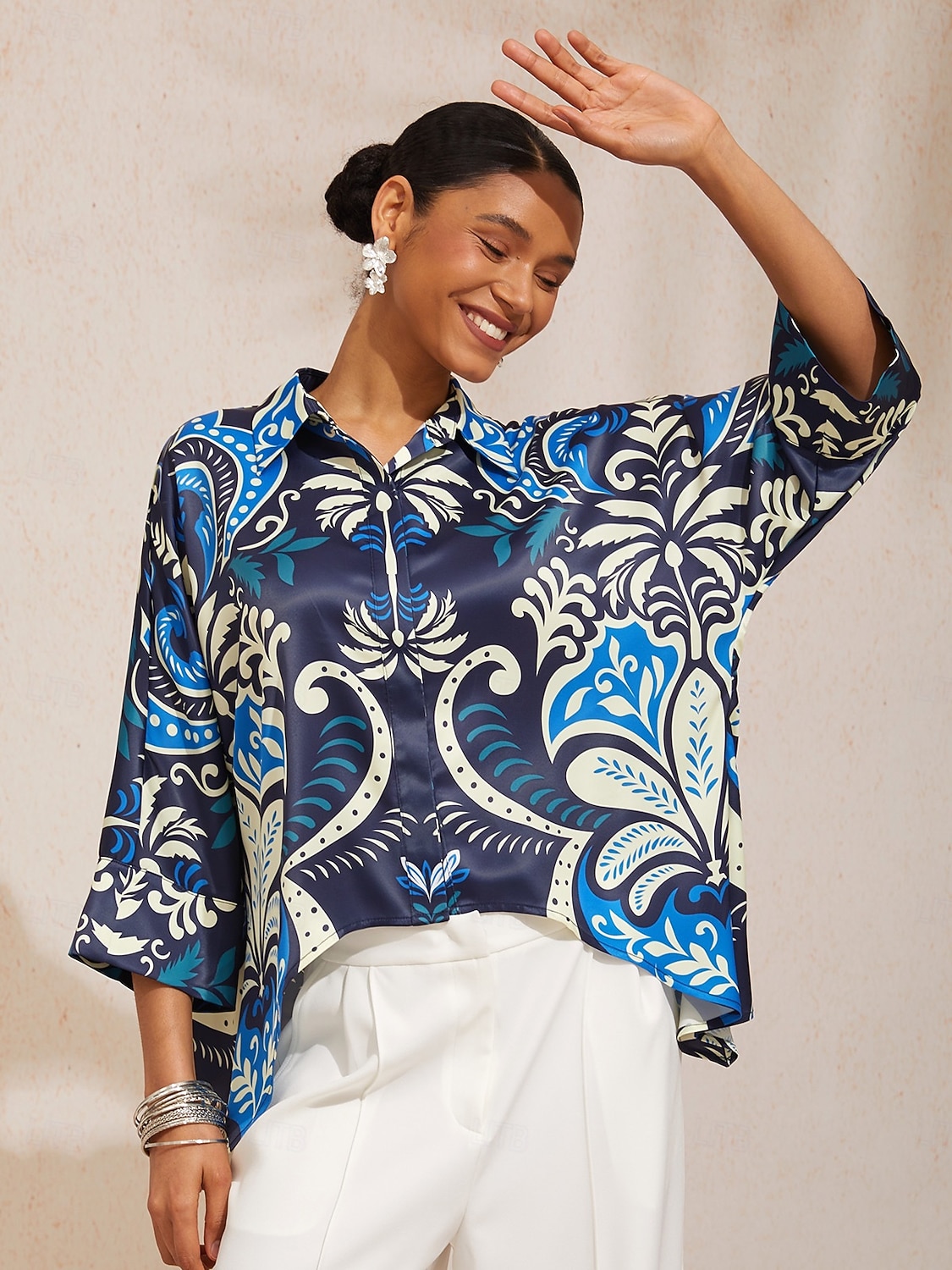 Σατέν τοπ dolman Azure Palace Harmony 2026 - $67.99 –P4