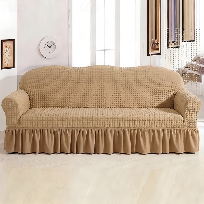 Country Style 3D Stretch Sofa Cover with Skirt, Washable Elastic Couch Slipcover for 1/2/3/4 Seater, Fitted Furniture Protector 2026 - $47.99 –P8