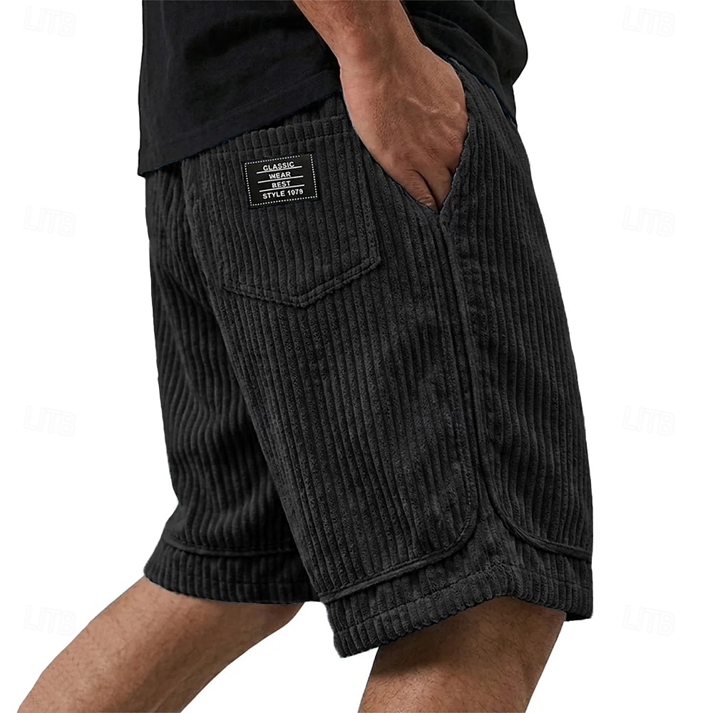 Per uomo Shorts Pantaloncini casual Pantaloncini di velluto a coste Tasca Elastico in vita Semplice Tinta unita Comodità Traspirante Lunghezza al ginocchio Casuale All'aperto Spiaggia Vacanza Moda del 2026 a $28.99 –P2