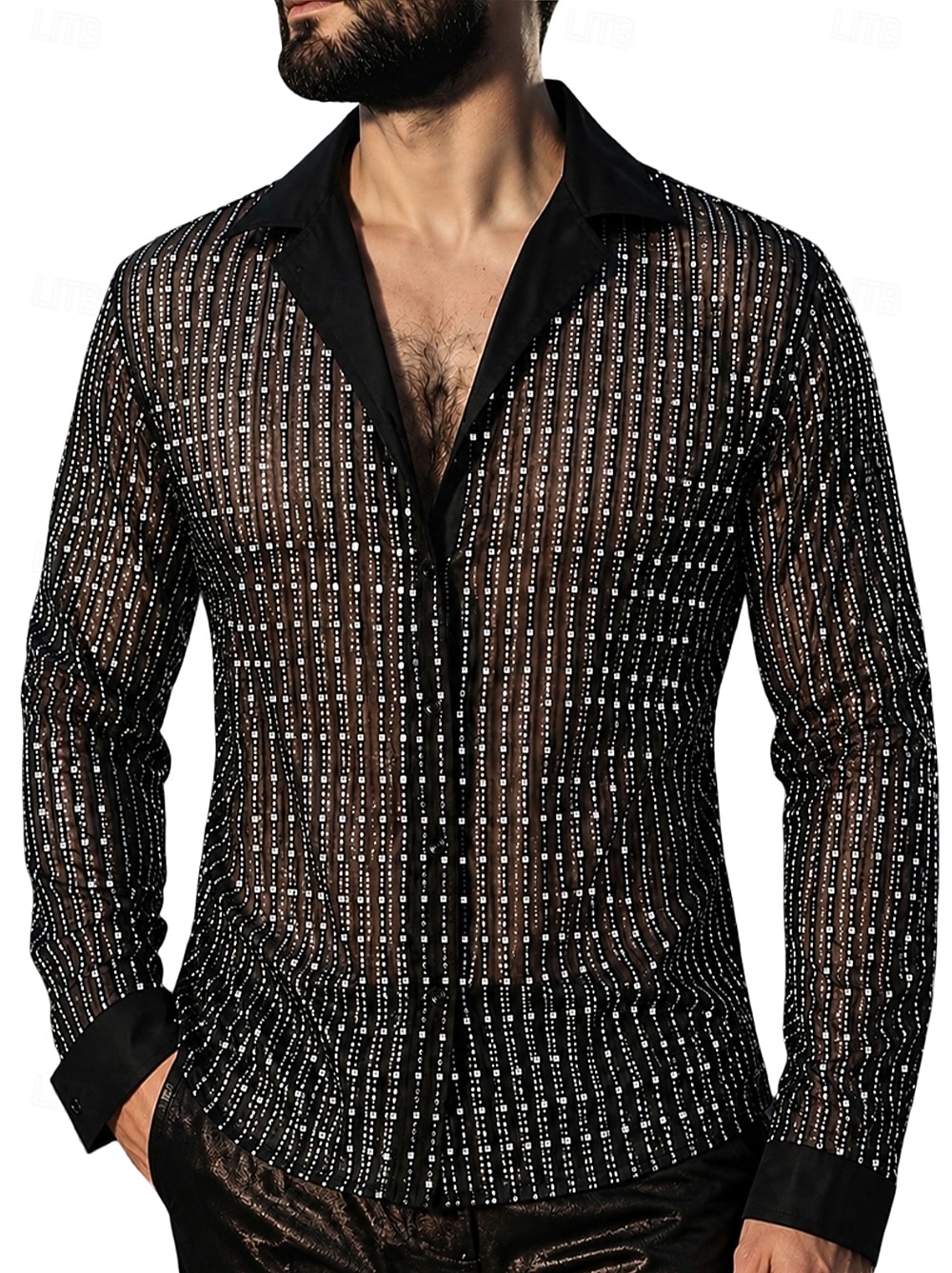 Retrò Vintage Anni '70 Anni '80 T-shirt Hippie Disco Paillettes Metallico Lucido Costume Per uomo Costume di Carnevale Natale Halloween Carnevale Feste Parata dell'Orgoglio Mese dell'orgoglio Adulti del 2026 a $24.99 –P5
