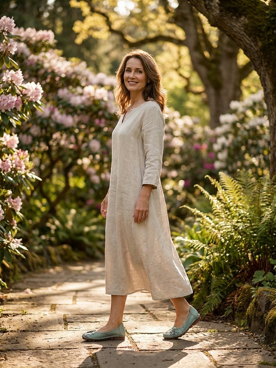 Dames ballerina's van premium rundleer in een brede pasvorm - handgemaakte comfortabele schoenen met 3D-bloemenapplicatie en gestikte afwerking, vintage instapschoenen voor casual gebruik, reizen en 2026 - $34.99 –P7