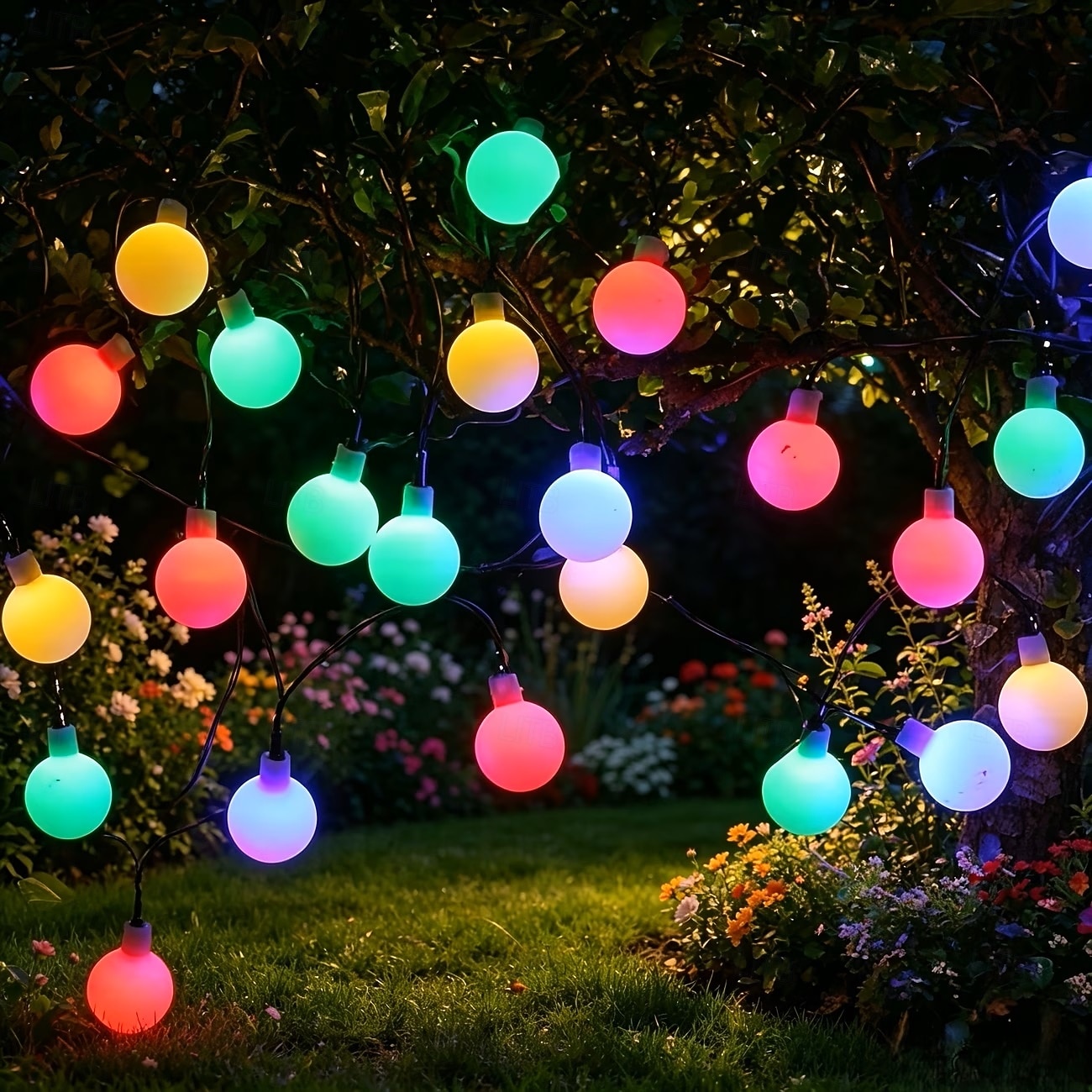 Ghirlanda luminosa solare con globo, 5 m 20 LED, 7 m 50 LED, 12 m 100 LED, luci fatate impermeabili per esterni, ideali per giardino, patio, matrimoni, campeggio, feste, Natale e Halloween. del 2026 a $12.99 –P5