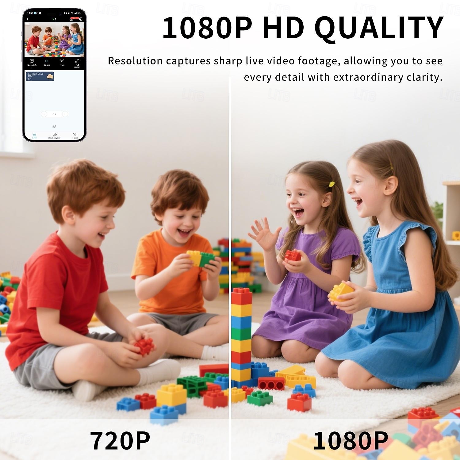 1080p mini beveiligingscamera wifi draadloze binnencamera voor thuis, huisdieren en baby's met app voor weergave op afstand, nachtzicht, bewegingsdetectie, kleine nanny bewakingscamera, kleine 2026 - $51.99 –P4