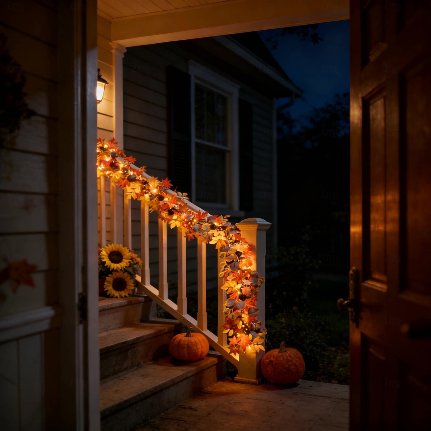 Guirlande lumineuse d'automne en forme de feuilles d'érable, décorations lumineuses d'Halloween avec vigne à baies rouges, guirlande lumineuse LED féérique pour la fête des récoltes, décoration de 2026 ? $23.99 –P2