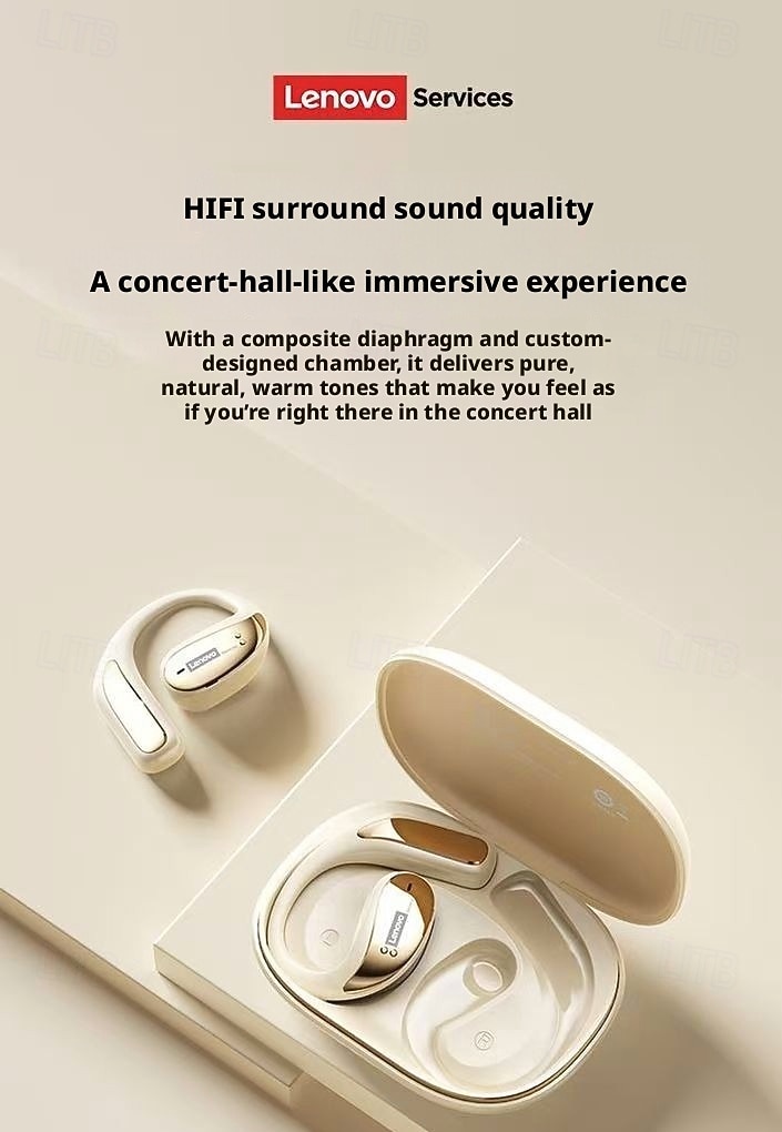 Lenovo LE505 Open Ear Wireless Headphones, Bluetooth 6.0 Air Conduction Earbuds, 360 ACS Panoramic Sound & Dolby Atmos, ENC Noise Canceling Mic, Waterproof Sport Earphones for Android iOS 2026 - $38.99 –P23