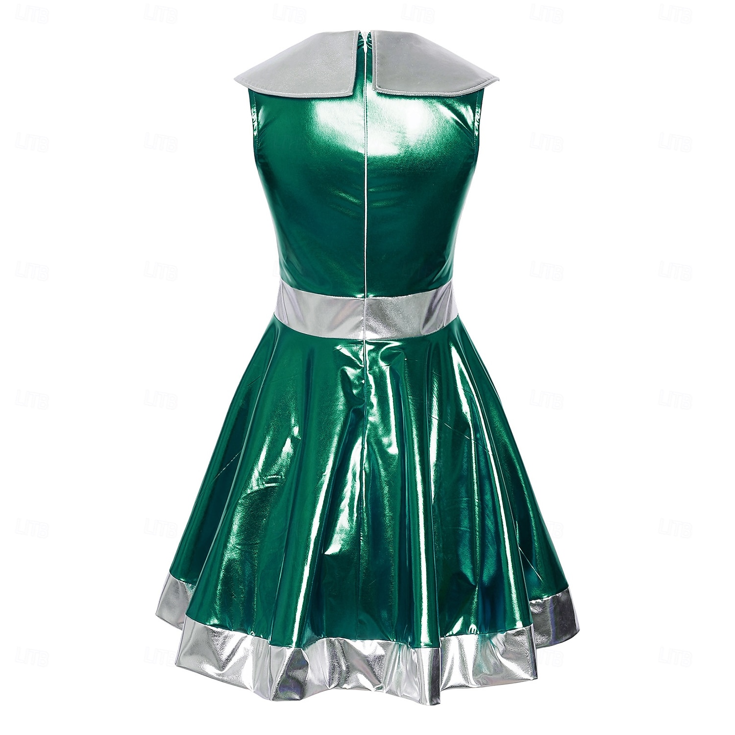 Jurken Outfits Fancy kostuum Buitenaards kostuum Ruimtemeisje Cosplay Glanzend latex patent Metallic Kinderen Volwassenen Dames Halloween Carnaval Boekenweek Feest Prestatie Aankleden 2026 - $63.99 –P5