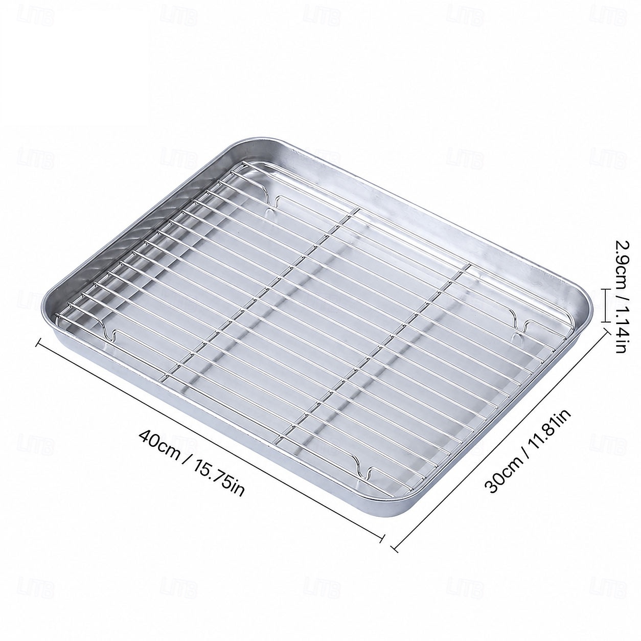 Stainless Steel Baking Sheet Pan with Rack, Heavy Duty Roasting Tray for Oven, Grill & Broiler, Dishwasher Safe Bakeware for Cookies, Bacon, Chicken, Turkey & Vegetables 2026 - $15.99 –P17