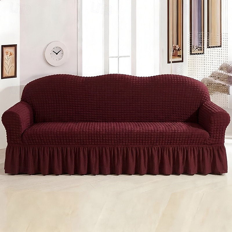 Country Style 3D Stretch Sofa Cover with Skirt, Washable Elastic Couch Slipcover for 1/2/3/4 Seater, Fitted Furniture Protector 2026 - $47.99 –P5