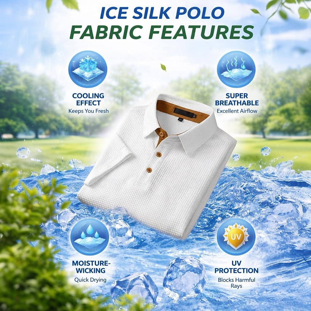 Per uomo Testurizzato Polo da Golf Casuale Ferie Classico Manica Corta Moda Essenziale Semplice Bottoni Estate Vestibilità regolare blu navy Nero Bianco Giallo Verde Blu scuro Testurizzato del 2026 a $18.99 –P12