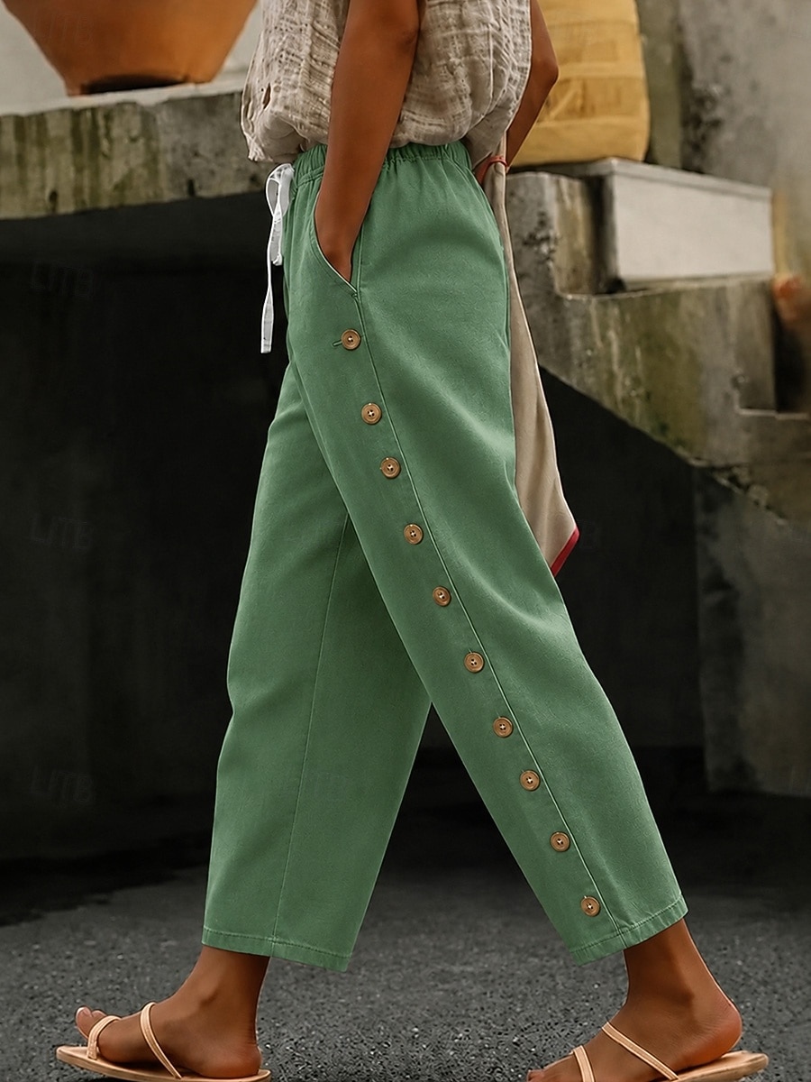 Women's Jeans denim Chinos Casual Pants Fashion Full Length High Waist Comfort Inelastic Vacation Formal Blue Black Green Khaki Summer Spring Regular Fit 2026 - $36.99 –P8