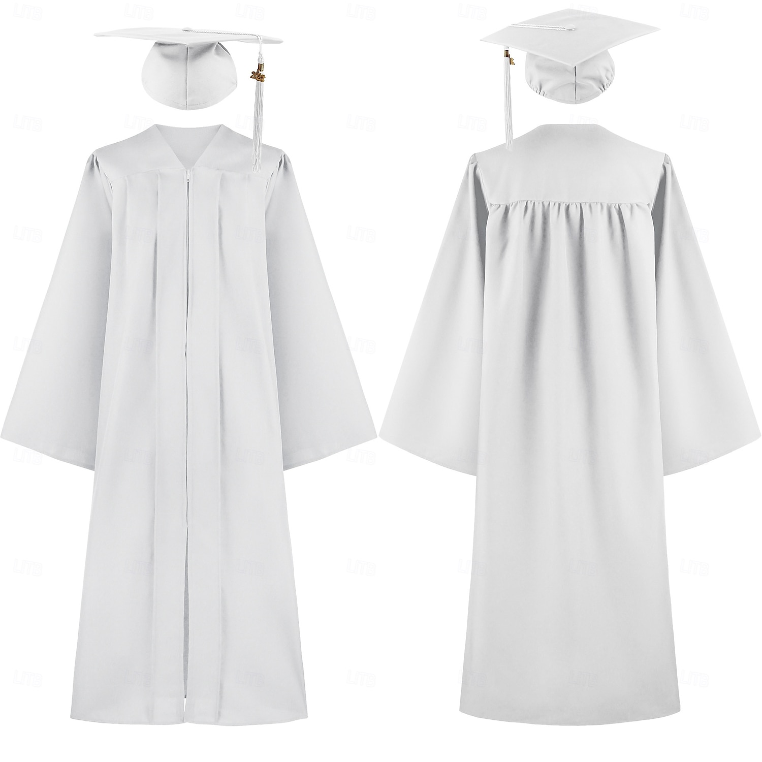 Examensklänningsset Akademisk mantel Murbruksplatta Studerande Cosplay Vuxna Herr Halloween Karnival Akademisk ceremoni Enkla Halloween kostymer Klä ut 2026 - $47.99 –P4