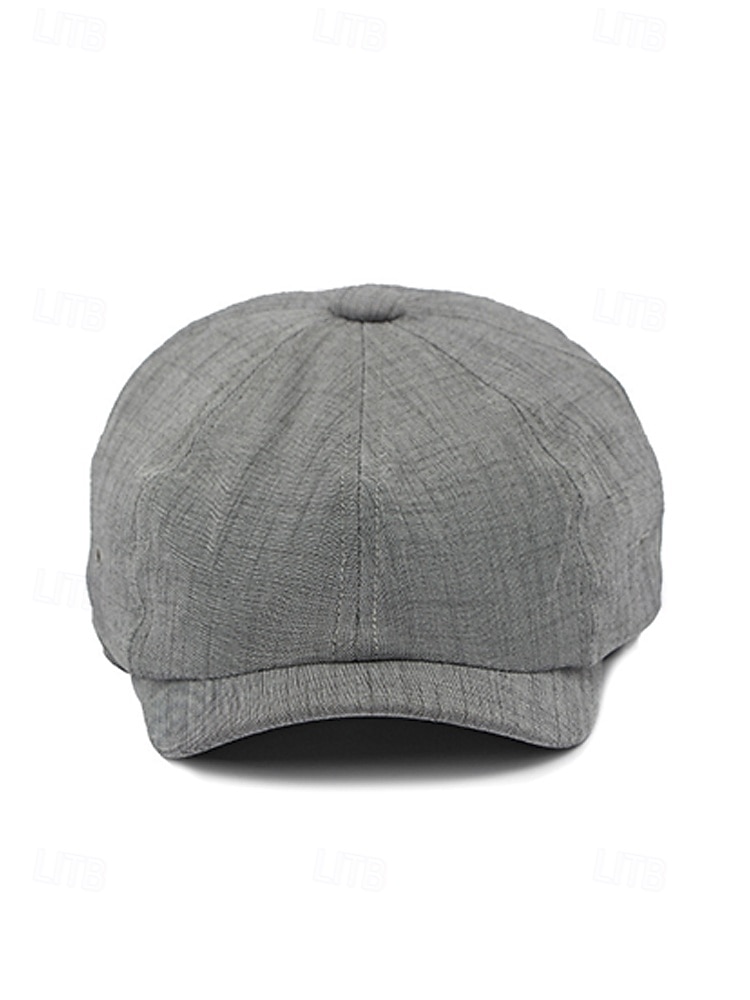 Gorra ligera de verano para hombre, gorra de estilo newsboy de poliéster y algodón transpirable con ajuste elástico, gorra plana clásica para conducir, ideal para golf, viajes y actividades al aire 2026 - $14.99 –P6