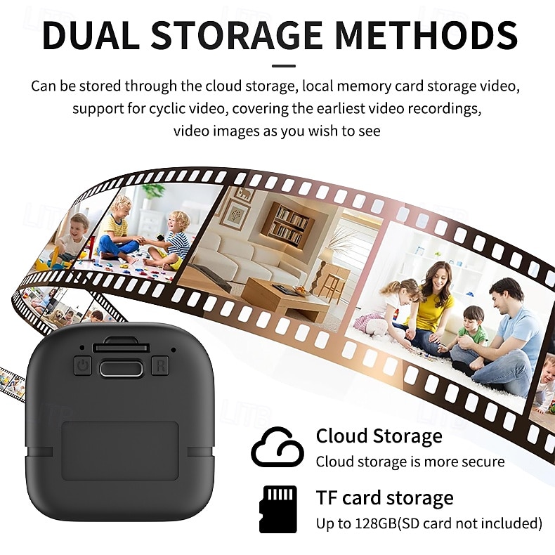 1080p mini beveiligingscamera wifi draadloze binnencamera voor thuis, huisdieren en baby's met app voor weergave op afstand, nachtzicht, bewegingsdetectie, kleine nanny bewakingscamera, kleine 2026 - $51.99 –P20