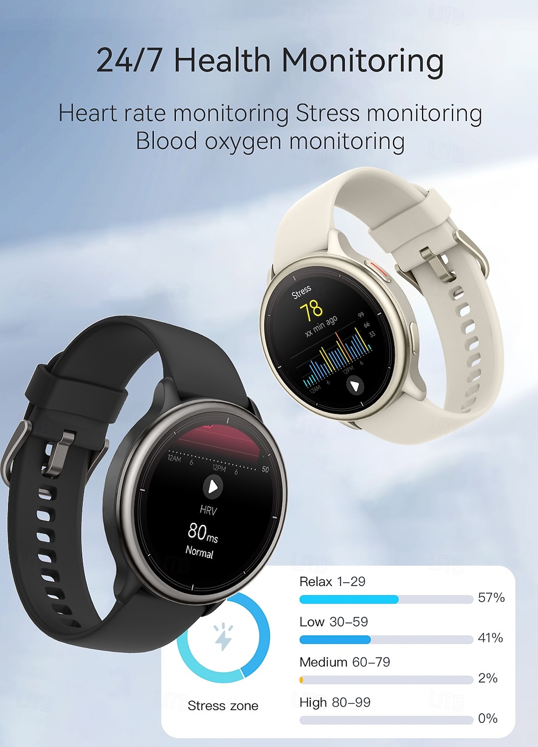 DR09 Smart Watch for Men Women (Answer/Make Call), 1.27" HD Round Display Fitness Tracker with Heart Rate Sleep Monitor SpO2, 24/7 Health Activity Tracker, IP68 Waterproof for Android iOS 2026 - $66.99 –P6