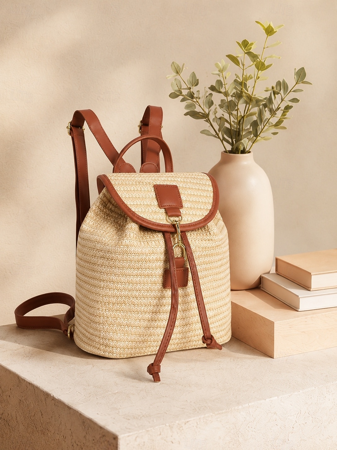 Borsa a zaino in paglia da donna borsa di rattan intrecciato boho per vacanze al mare viaggi estivi e abbigliamento quotidiano in vacanza del 2026 a $29.99 –P1