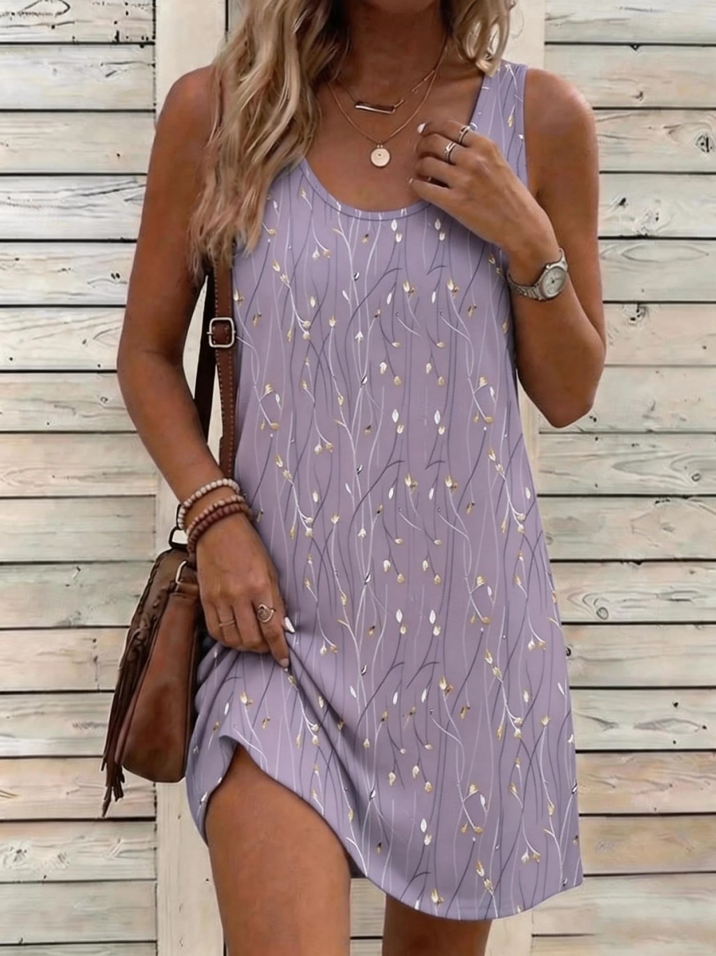 Per donna Mini Abito Vestito Estivo Abito a trapezio Abito Estivo Vacanza Casual Boho Spiaggia Feste Matrimonio Vestibilità regolare Floreale Grafico Leopardo Senza Maniche Collo a U Blu Rosa Viola del 2026 a $24.99 –P1