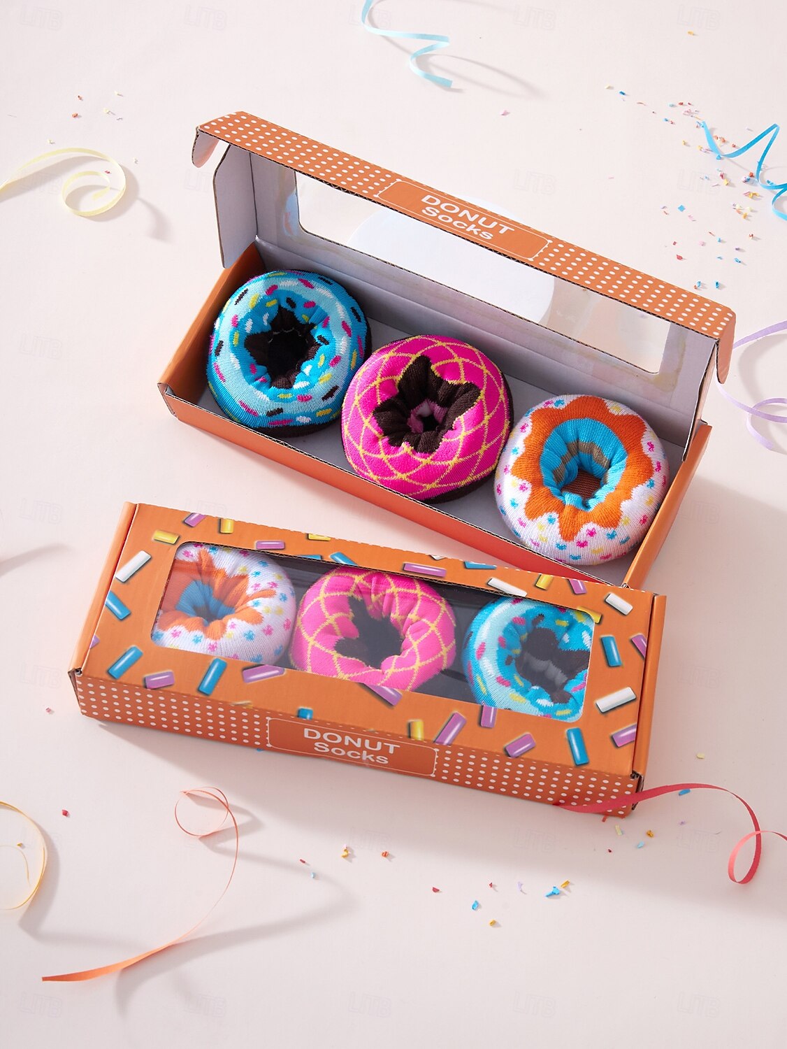 3 Pairs Novelty Donut Socks for Women Men, Funny Colorful Doughnut Patterned Cotton Crew Socks, Unique Foodie Gifts for Birthday Christmas, Creative Gag Gift for Donut Lovers, Stocking Stuffer 2026 - $17.99 –P6