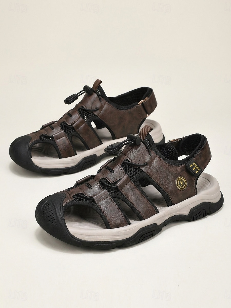 Men's Beach Vacation Fisherman Sandals, Adjustable Strap Outdoor Walking Shoes, Comfortable Non-Slip Sandals for Resort, Seaside, Travel 2026 - $46.99 –P3