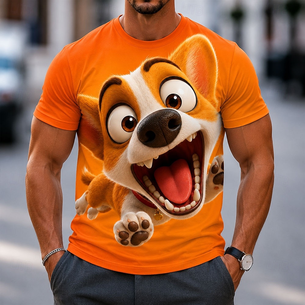 Herren Tiermotiv Tiger T Shirt Kurzarm T-Shirt 3D-Druck Rundhalsausschnitt Hemd Lustig Lässig Täglich Straße Blau Blau 1# Orange Sommer Frühling Bekleidung S M L XL 2XL 3XL 2026 - $19.99 –P4