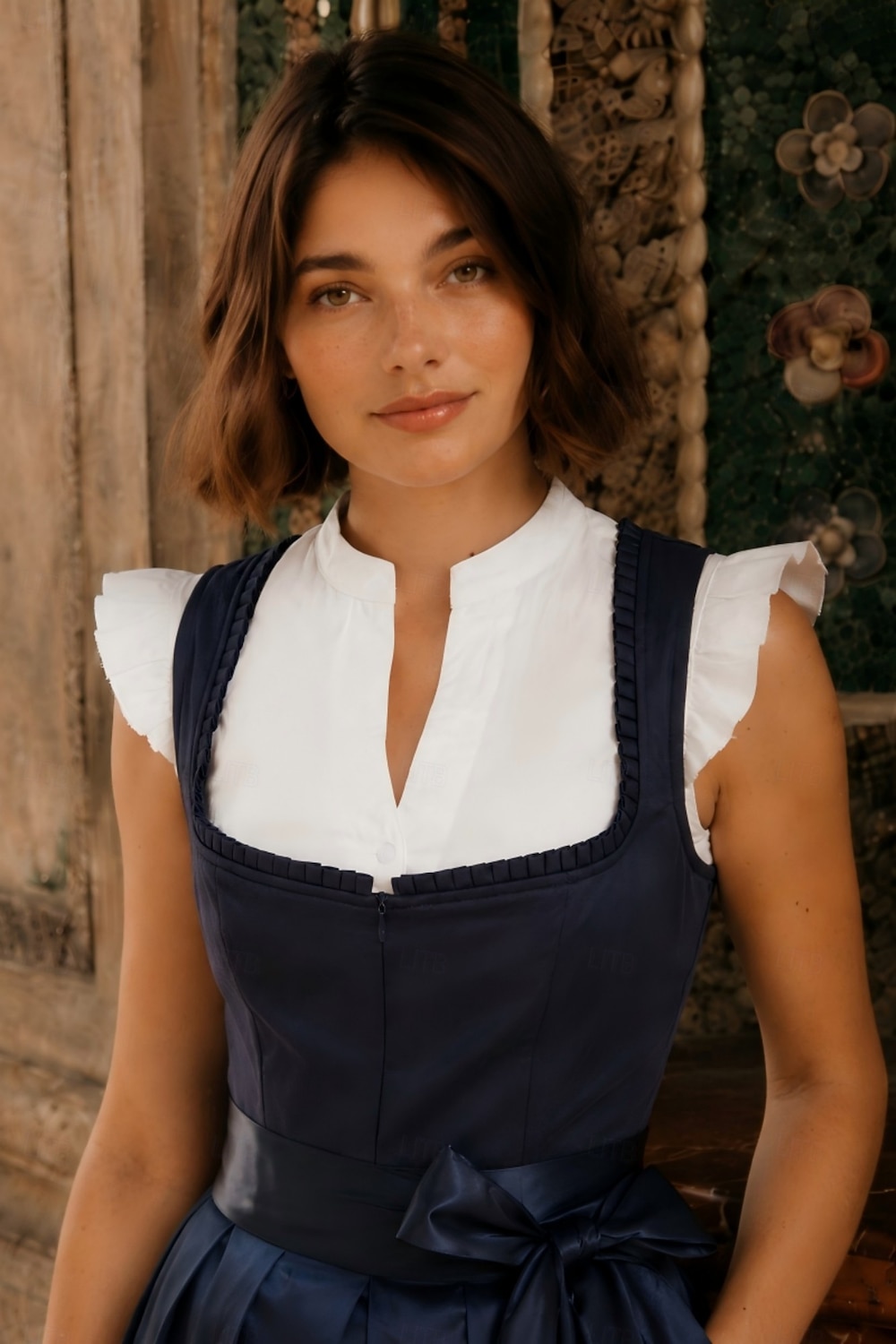 Oktoberfest Dirndl-jurk Midi-lengte Schort met satijnlook Met zakken Balconette-halslijn hulp in de huishouding Bavarian Duits Alpine Weiden Dames Carnaval Bierfestival Doek in traditionele stijl 2026 - $97.99 –P4