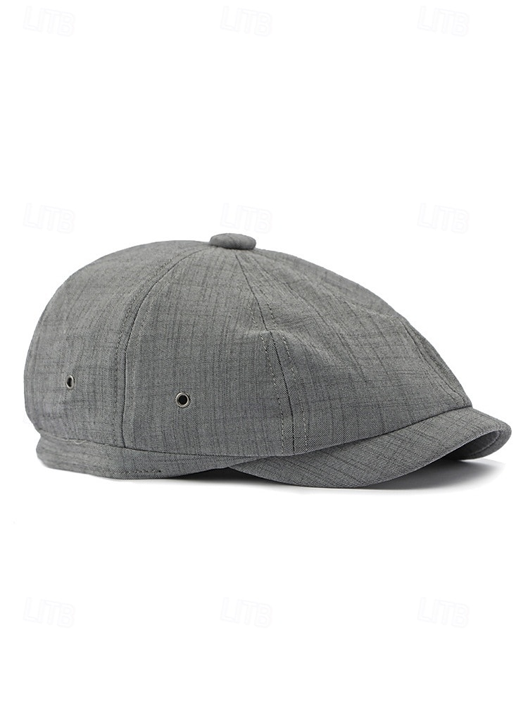 Gorra ligera de verano para hombre, gorra de estilo newsboy de poliéster y algodón transpirable con ajuste elástico, gorra plana clásica para conducir, ideal para golf, viajes y actividades al aire 2026 - $14.99 –P8
