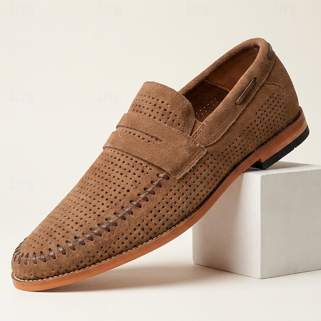 Men's Breathable Perforated Loafers – Lightweight Summer Slip-On Shoes for Vacation Evenings, Outdoor Dining & Resort Casual Wear 2026 - $54.99 –P6