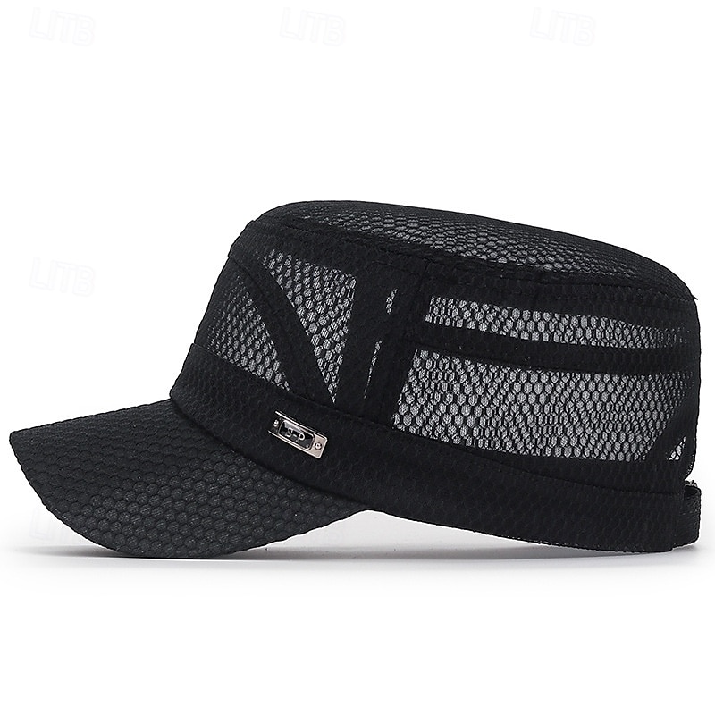 Baseballkappe mit flachem Schirm für Herren, verstellbarer, stylischer Sommerhut mit Sonnenschutz, Freizeitaccessoire für Outdoor-Sportarten wie Angeln und mehr, Accessoires für Erwachsene 2026 - $9.99 –P6