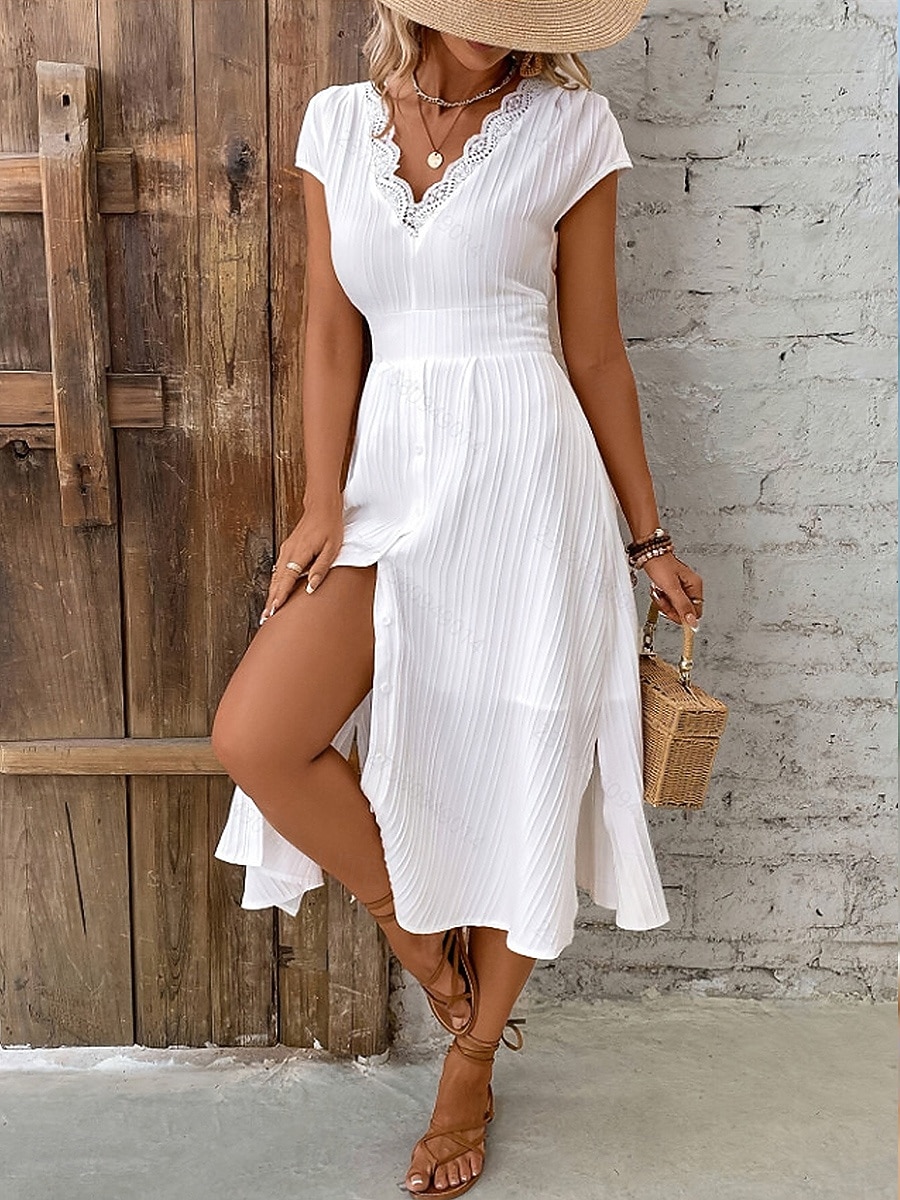 plain white midi dress Kaiden Satin Cowl Midi Dress