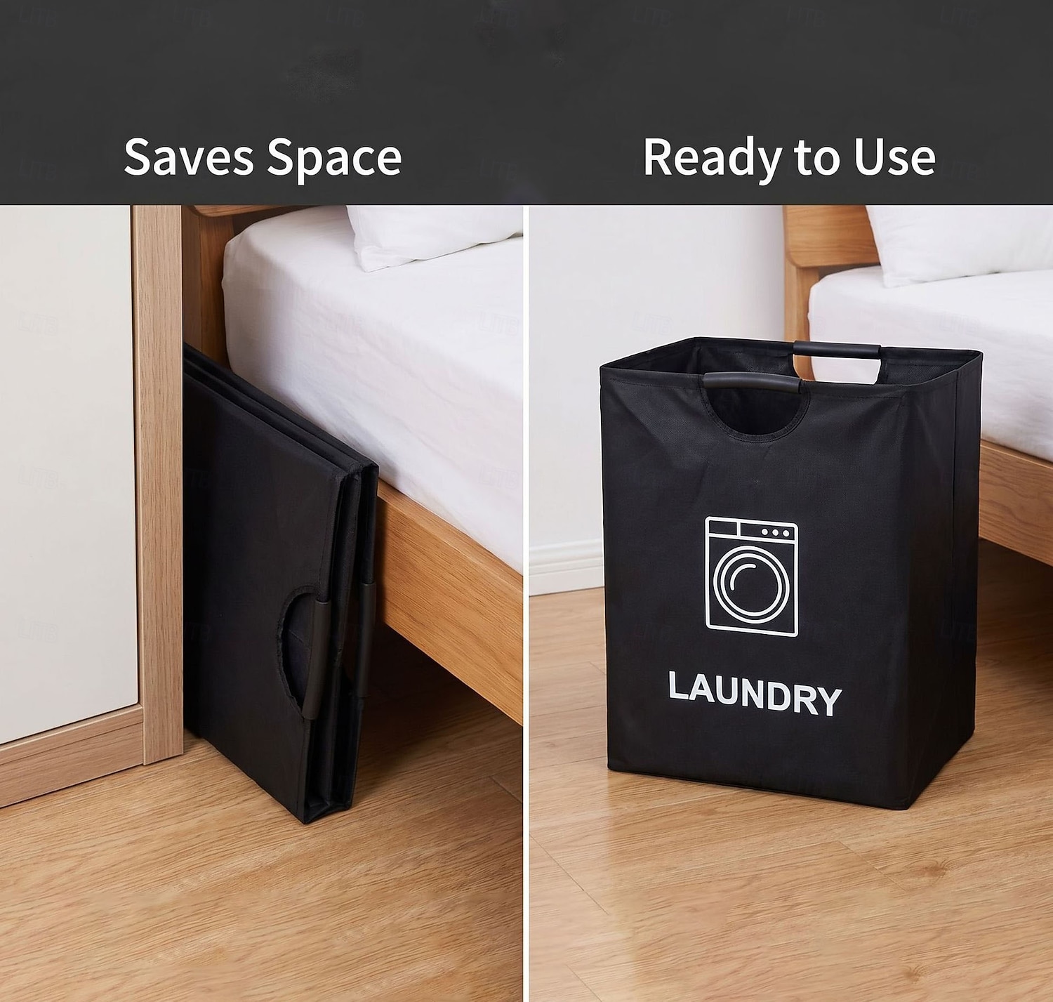 60L Large-Capacity Thickened Sorting Trash Can with Sponge EVA Handle, Foldable Storage Bag, Holds 60 Bottles, Durable Polyester Material, Suitable for Kitchen, Home, and Office Waste Organizers 2026 - $13.99 –P7