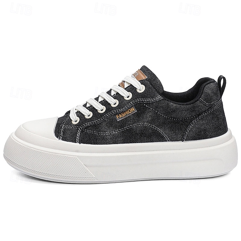 Men's Blue Denim Sneakers – Lightweight Lace-Up Casual Shoes, Breathable Comfort Footwear for Travel, Weekend Leisure and Everyday Wear 2026 - $34.99 –P4