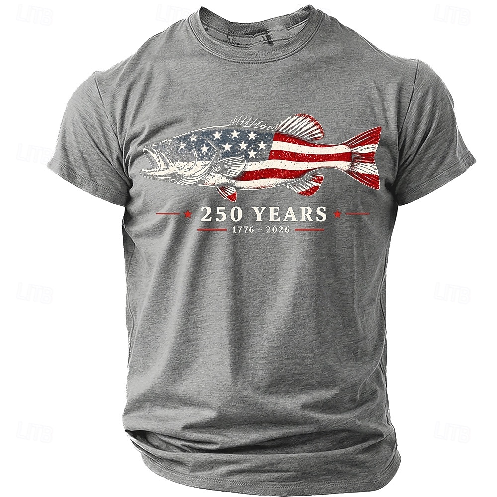 4th of July 2026 250th Men's US Flag 1776 T Shirt Short Sleeve T shirt 3D Print Crew Neck Shirt Patriotic Daily Festival Blue Black Red Summer Spring Clothing Apparel S M L XL XXL XXXL 2026 - $19.99 –P5