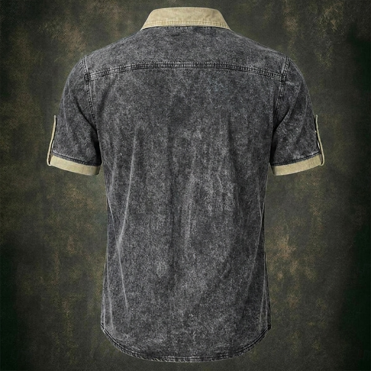 Hommes Chemise Chemise Décontractée Chemise Boutonnée Chemise 100% coton délavée à l'acide Bleu Noir Rouge bleu marine Vert Manche Courte Bloc de Couleur Uni Col Occasionnel Quotidien Poche Avant de 2026 ? $32.99 –P2