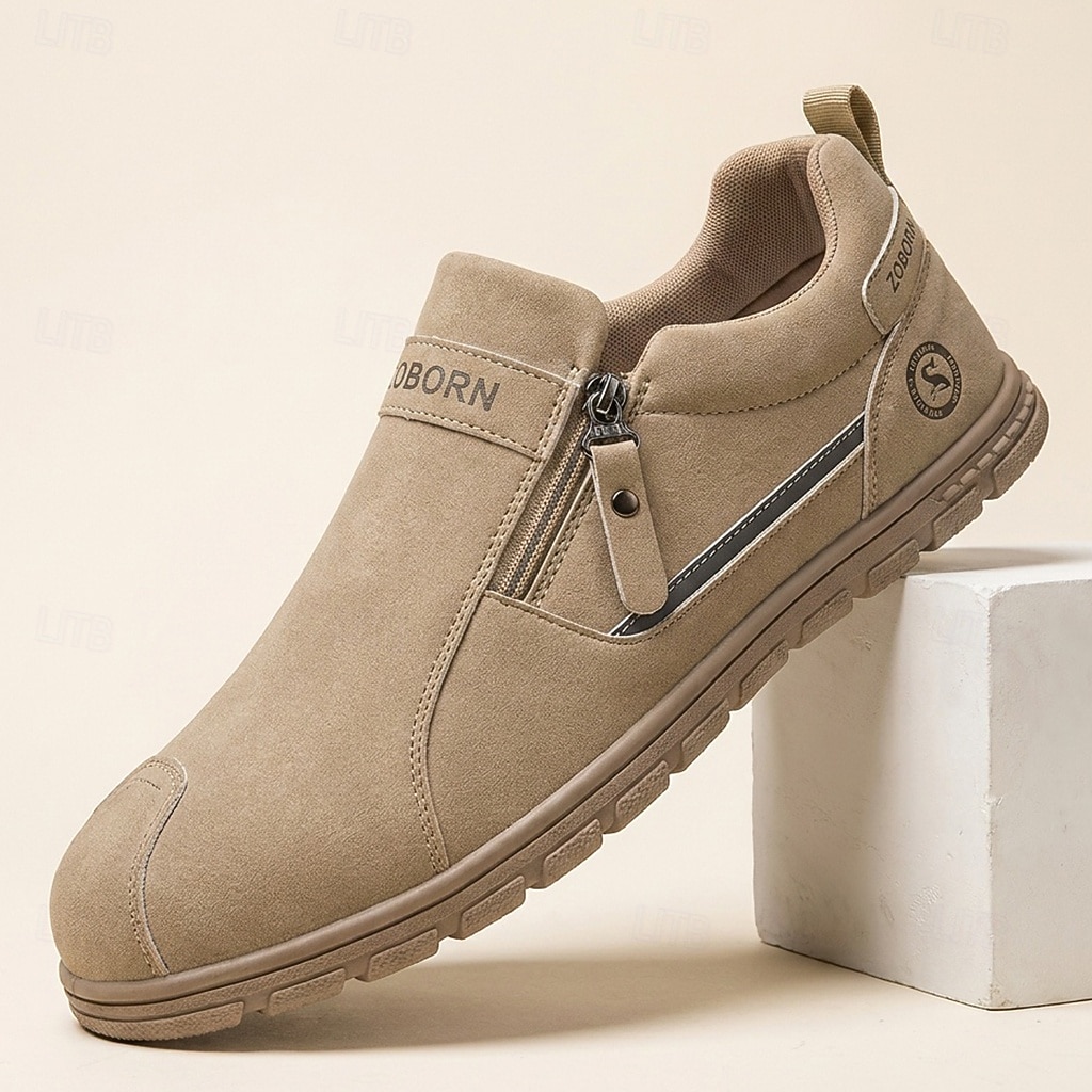 Ανδρικά μπεζ slip-on casual παπούτσια – ελαφριά και άνετα παπούτσια για περπάτημα, εύκολα στο περπάτημα, για ταξίδια, δουλειά, οδήγηση, πεζοπορία και καθημερινές δραστηριότητες. 2026 - $32.99 –P3