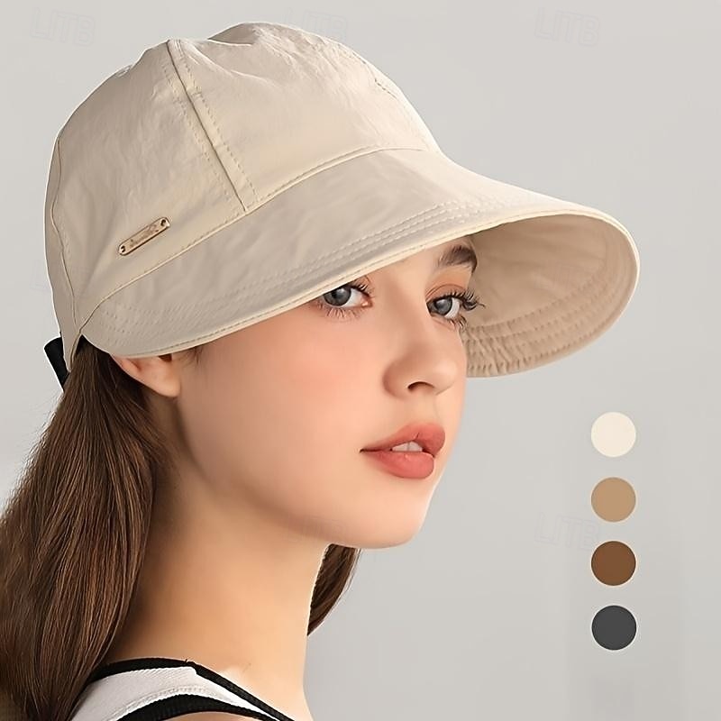 Damen-Sonnenhut mit breiter Krempe – UPF 50+, offene Kappe für Pferdeschwänze, Golf und Strand 2026 - $6.99 –P1