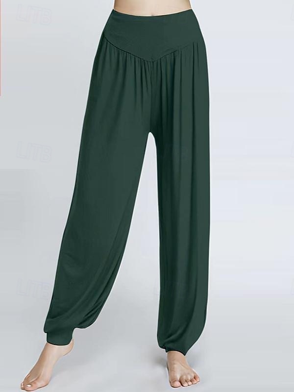 Dames Yogabroek Harembroek Knickerbockers (dames) Lichtgewicht Hoge taille Sportschool Hardlopen Pilates Kleding Onderlichaam Effen Kleur Wit Zwart Roze Modaal Herfst Sport Sportkleding 2026 - $6.99 –P10