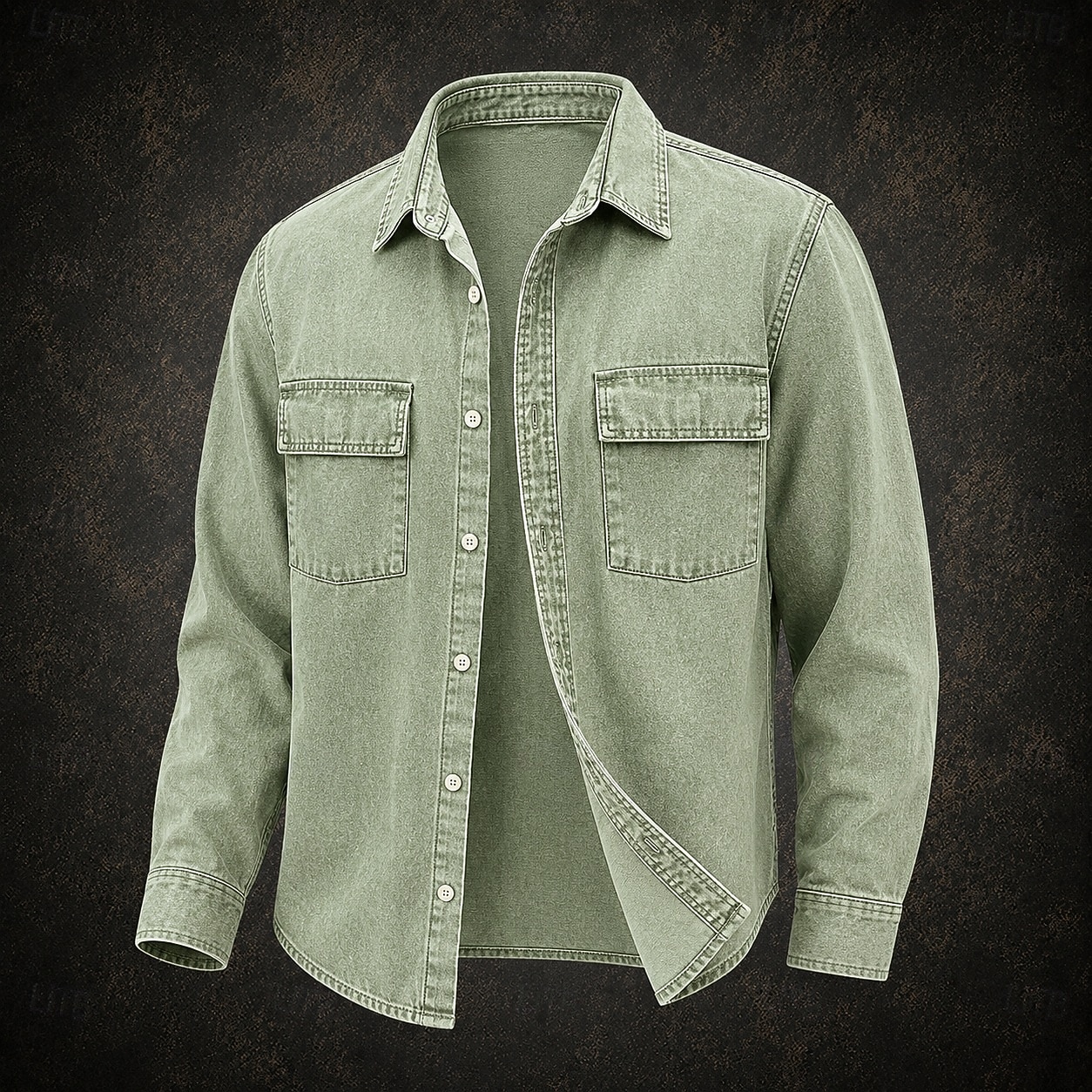 camicia da uomo softfade™ camicia casual camicia in denim camicia acid wash capo tinto manica lunga camicia semplice colletto casual quotidiano tasca frontale abbigliamento elegante vintage moda del 2026 a $33.99 –P1