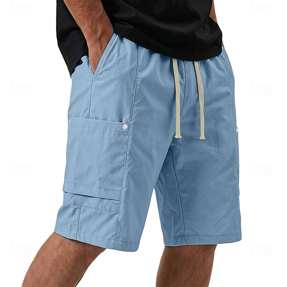 Herren Komfortbund Aktiv Shorts Freizeitshorts Sportliche Shorts Tasche Elastischer Bund Rein Einfach Einheitliche Farbe Komfort Schnelltrocknend Knielang Lässig Outdoor Training Sport Sportlich Blau 2026 - $28.99 –P1
