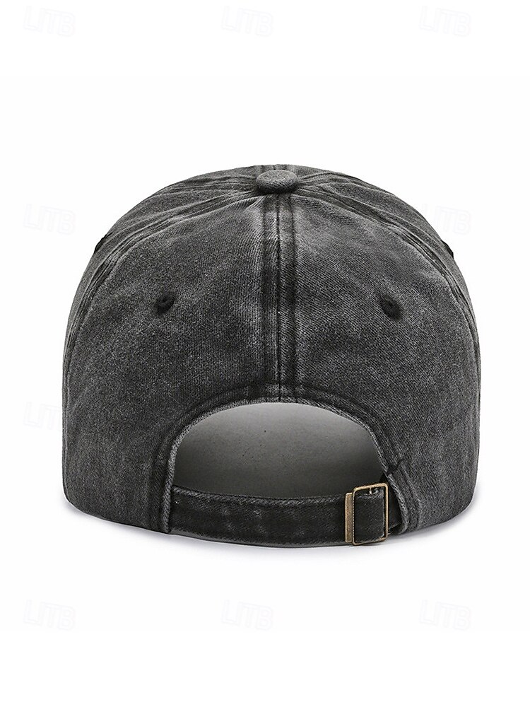 Men's Vintage Washed Cotton Baseball Cap Embroidered Letter Dad Hat Adjustable Strap Multi-Color Retro Casual Hat for Travel, Outdoor, Streetwear, Everyday Wear 2026 - $11.99 –P8