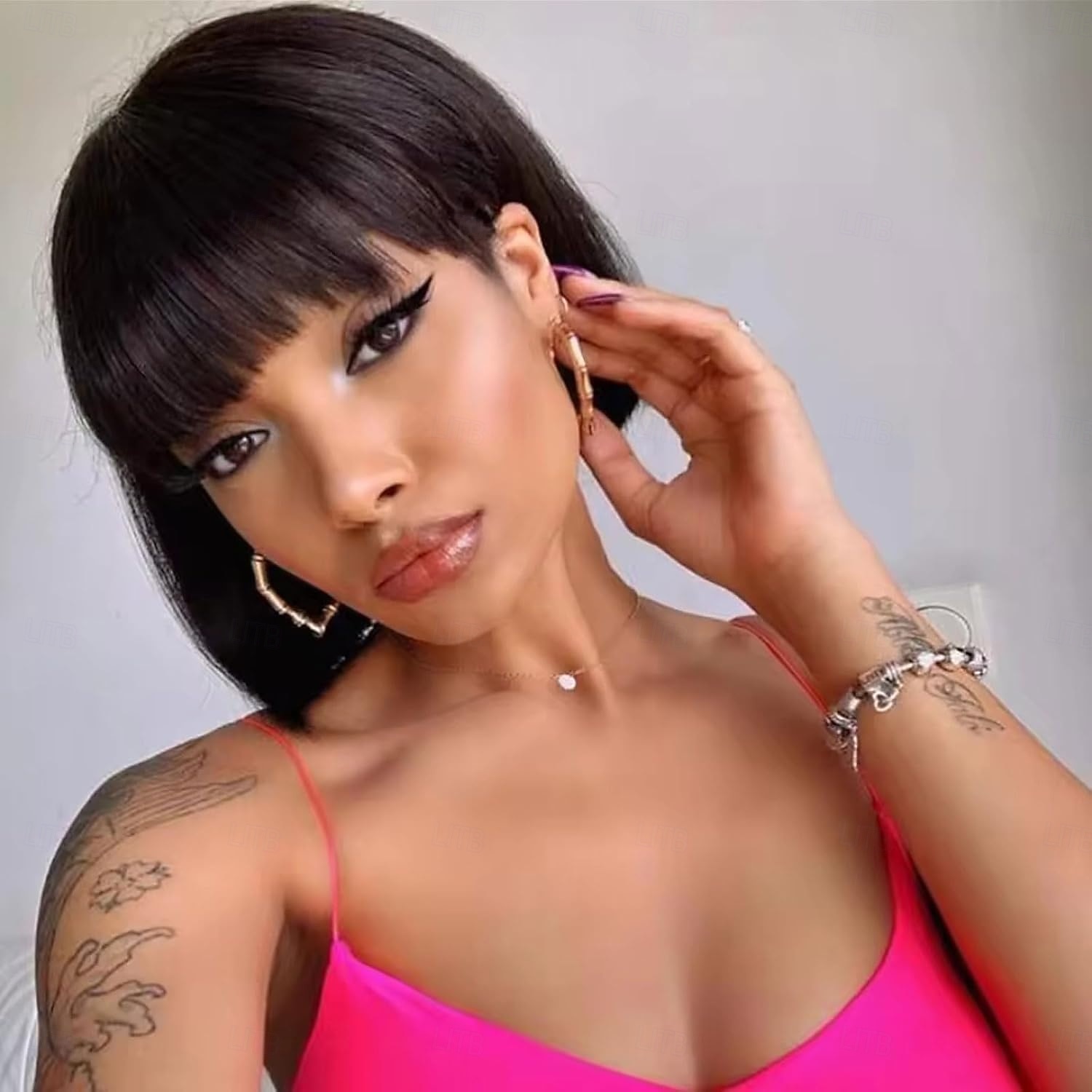 Machine-made BOBO Human Hair Wig Straight Human Hair 150% Density For Black Women 2026 - $131.99 –P1